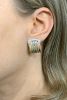 Vintage Tri-Colour Gold and Diamond Earring Clips