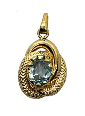 Vintage Blue Topaz Pendant