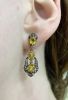 Vintage Yellow Sapphire and Diamond Drop Earrings