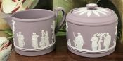 Wedgwood Jasperware Lavender Cream & Sugar