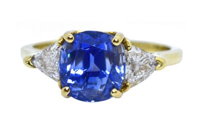 Estate Sapphire and Diamond Ring
