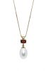 Vintage Baroque Pearl and Garnet Pendant