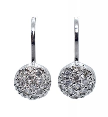 Vintage Diamond Floret Drop Earrings