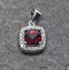 Vintage Garnet and Diamond Pendant