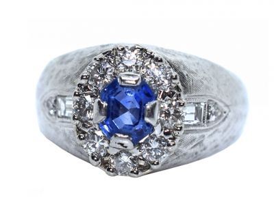 Vintage Sapphire and Diamond Ring