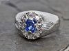 Vintage 1.92ct Sapphire and Diamond Ring in Platinum