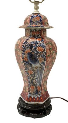 19th Century Japanese Imari Temple Jar, Converted Into A Table Lamp