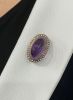 Antique Amethyst and Pearl Brooch