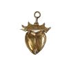 Vintage Seed Pearl Crown and Heart Pendant or Brooch