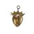 Vintage Seed Pearl Crown and Heart Pendant or Brooch