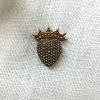 Vintage Seed Pearl Crown and Heart Pendant or Brooch