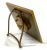 Art Deco Bronze Desk Clock With Miniature Painting On Ivory Clock 