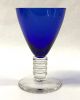 Art Deco Cobalt Blue Glass Wine Glasses, circa 1940
