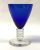 Art Deco Cobalt Blue Glass Wine Glasses, circa 1940