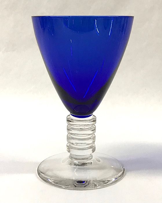 Blue Twisted Cobalt Blue Stemmed Wine glasses, set of 4 – Eclectic Ethos  Vintage