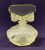Art Deco Cut and Frosted Yellow Glass Vanity Set