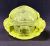Art Deco Cut and Frosted Yellow Glass Vanity Set