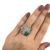 Art Deco Emerald and Diamond Ring