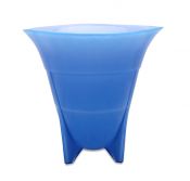 Art Deco Opaline Glass Vase In Cornflower Blue