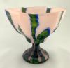 Art Deco Hand Blown Multi-Coloured Cased Art Glass Compote/Vase