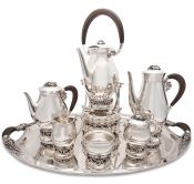 Art Moderne Mexican Sterling Silver Tea and Coffee Set