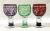 Vintage Coloured Crystal Rummers