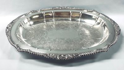 Hand Chased Barker Ellis Silver Plate Centrepiece Bowl, circa 1930’s