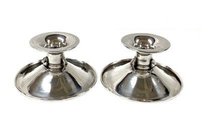 Carl Poul Petersen Sterling Silver Candlesticks, Canadian