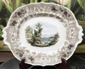 Charming Victorian Earthenware Platter, circa 1850