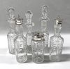 Cut Crystal And Silver Plate 6 Bottle Cruet Stand, English, 19th Century