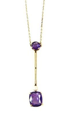 Edwardian Amethyst and Pearl Necklace