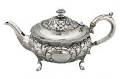 Edwardian Era Sterling Silver Teapot, Hallmarked For Glasgow 1901