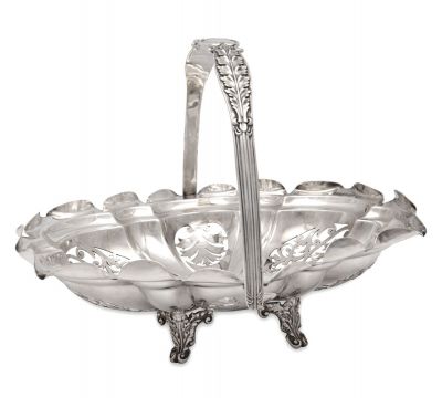 Edwardian Sterling Silver Cake Basket