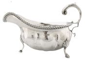 English Sterling Silver Sauce Boat Hallmarked For Birmingham 1900