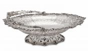 English Victorian Sterling Silver Cake Basket