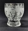 Etched Crystal Whiskey Glasses, English, Late Victorian