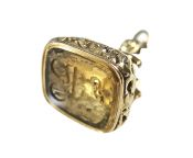 Georgian Citrine Intaglio Fob