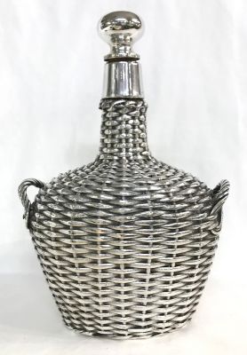 Gorham Sterling Silver Overlay Decanter, circa 1910-20