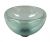 Hand Blown Glass Bowl In Sea Foam Green With Silver Flecks