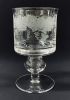 Hand Engraved Crystal Rummers, Signed And Dated Stephen Rickard 1980