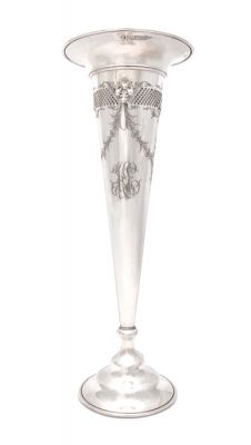 Impressive American Sterling Silver Vase, circa 1920