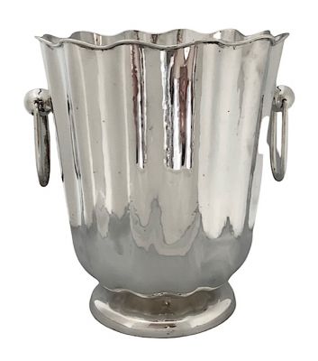 Mid Century Modern Silver Champagne Cooler