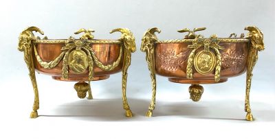 Mixed Metal 19th Century Jardinieres 