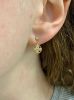 Modern Diamond Circular Drop Earrings