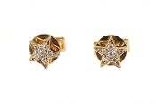 Modern Diamond Star Stud Earrings