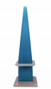 Monumental Two Colour Opaline Glass Obelisk