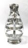 Nickel Mounted Cut Glass Barrel Form Claret Jug, Made By WMF Of Germany 