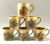 Royal Worcester Hand Painted Coffee Cans And Saucers, Signed J. Stinton, Set Of 6, Dated 1925