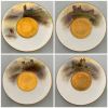Royal Worcester Hand Painted Coffee Cans And Saucers, Signed J. Stinton, Set Of 6, Dated 1925
