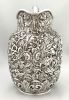 Samuel Kirk & Son Company Repousse Pattern Sterling Silver Water Pitcher